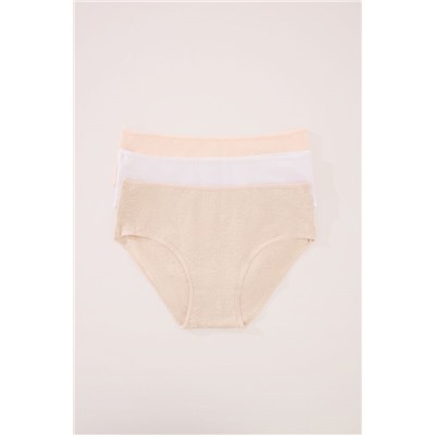 Pack 3 bragas culotte algodón orgánico