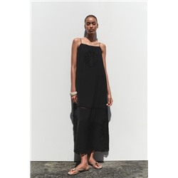 EMBROIDERED VOLUMINOUS MIDI DRESS