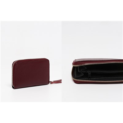 Cartera de piel Moni Burdeos
