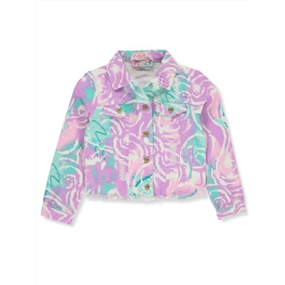 CHILLIPOP GIRLS' TIE-DYE SWIRL DENIM JACKET