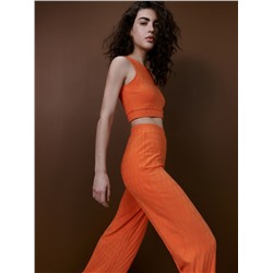 Crop Top aus strukturiertem Stoff