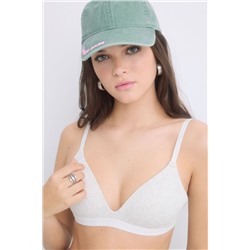 Sujetador triangular relleno fijo gris