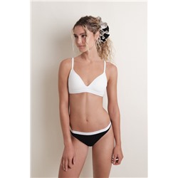 Sujetador triangular relleno fijo blanco