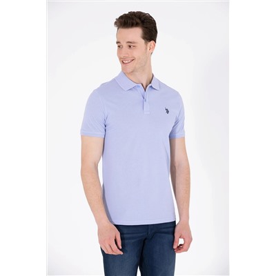 Erkek Mavi Basic Polo Yaka Tişört