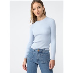 RIBBED KNIT SWEATER