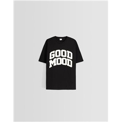 Print boxy fit short sleeve T-shirt