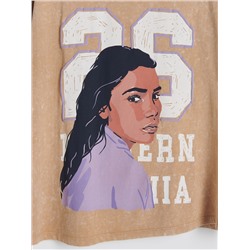 Baumwoll-T-Shirt mit Print