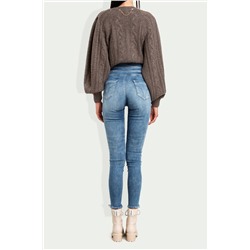 Vaquero skinny de tiro alto Azul