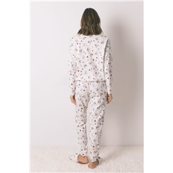 Pijama largo 100% algodón blanco Snoopy