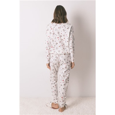 Pijama largo 100% algodón blanco Snoopy