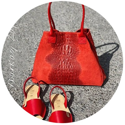 AB. ZAPATOS 320 rojo+PELLE 1836/2 COCO GRANATE