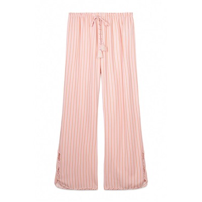 Pantalón largo viscosa estampado rayas
