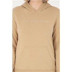 Kadın Kum Kapüşonlu Sweatshirt