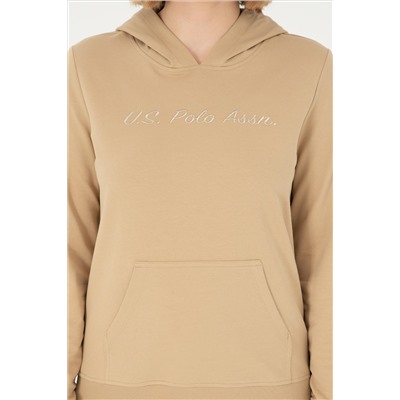 Kadın Kum Kapüşonlu Sweatshirt