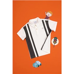 U.S. Polo Assn., Erkek Çocuk Krem Bisiklet Yaka Tişört 50300030-vr071