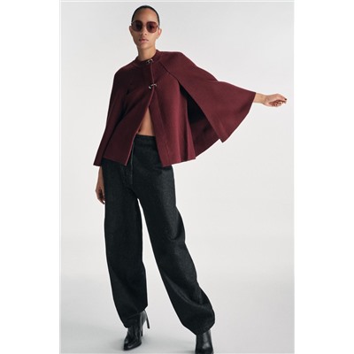 KNITTED CAPE COAT