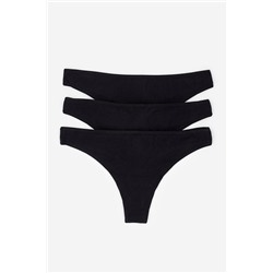 Pack 3 bragas tangas de algodón