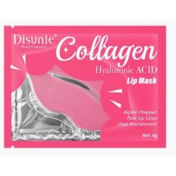[DISUNIE] Патчи гидрогелевые для губ ГИАЛУРОНОВАЯ КИСЛОТА И КОЛЛАГЕН Collagen&Hyaluronic Acid Lip Mask, 6 г
