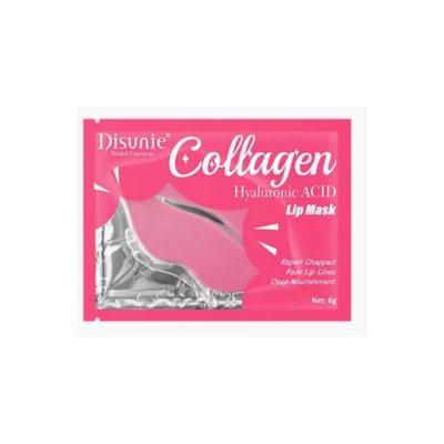 [DISUNIE] Патчи гидрогелевые для губ ГИАЛУРОНОВАЯ КИСЛОТА И КОЛЛАГЕН Collagen&Hyaluronic Acid Lip Mask, 6 г