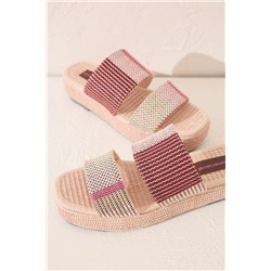 Sandalias plataforma rafia multicolor