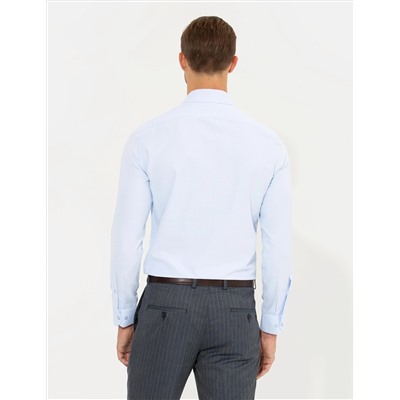 Açık Mavi Slim Fit Uzun Kollu Gömlek