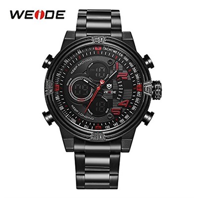 WEIDE Men's Multi-Functional Analog Digital Watches 3ATM Waterproof Wrist Band Outdoor Sports Watch