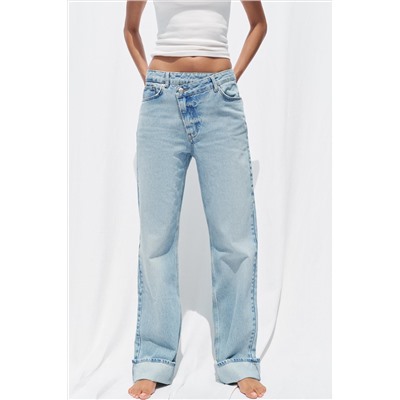 JEANS Z1975 STRAIGHT FULL LENGTH TIRO ALTO CINTURA CRUZADA