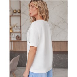 Футболка свободная из премиального хлопка с эластаном