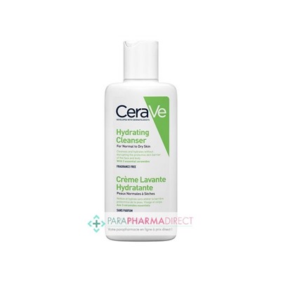 Cerave Crème Lavante Hydratante - Peaux Normales à Sèches 88ml Format Voyage