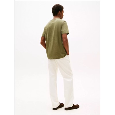 Palm Tree Logo Slub Cotton T-Shirt