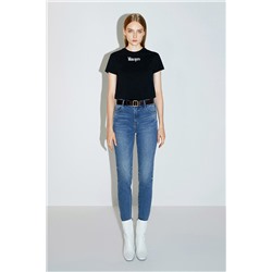 Vaquero skinny push-up de tiro alto Azul claro
