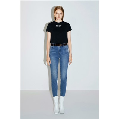 Vaquero skinny push-up de tiro alto Azul claro