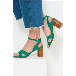 Sandalias de tacón Verde
