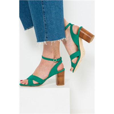 Sandalias de tacón Verde