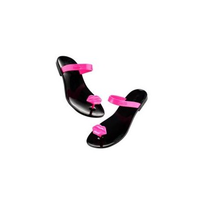 Сандалии Zhoelala KISS (фуксия+черный) / Zhoelala KISS (BLACK+PINK)