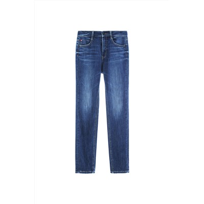 Vaquero slim de tiro alto Azul marino