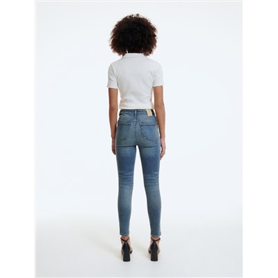 Slim-Jeans mit hoher Leibhöhe