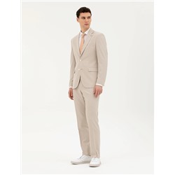 Bej Slim Fit Takım Elbise
