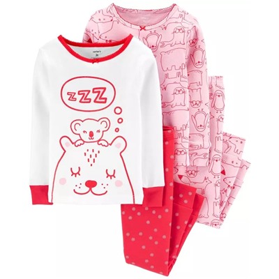 Carter's | Toddler 4-Piece Unicorn Cat Snug Fit Cotton PJs