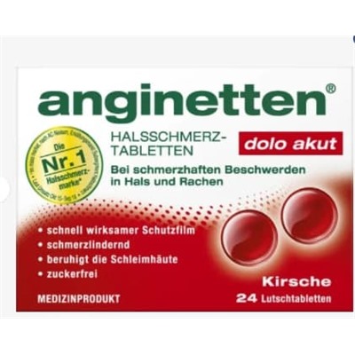 dolo akut Halstabletten Kirsche zuckerfrei, 24 St