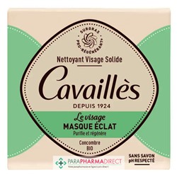 Cavaillès Le Visage Masque Éclat Solide Tous Types de Peaux Concombre BIO 70g