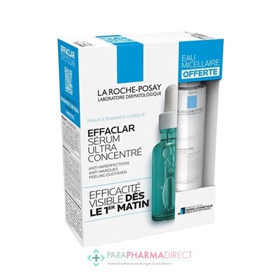 La Roche Posay Effaclar Sérum Ultra Concentré 30ml + Effaclar Eau Micellaire Ultra 50ml OFFERTE