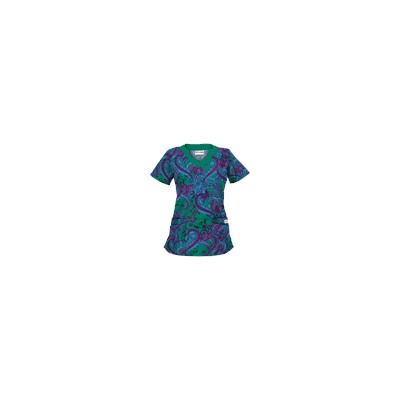 UA French Twist Edgy Emerald Scrub Top