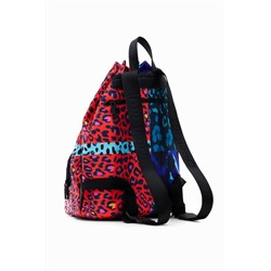Mochila grande patch animal print