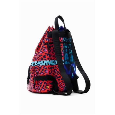 Mochila grande patch animal print