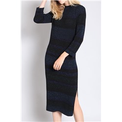 Vestido Negro y azul