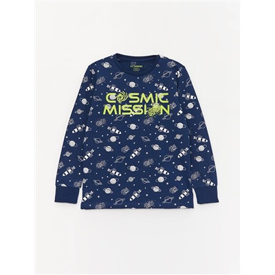 LC Waikiki Bisiklet Yaka Baskılı Uzun Kollu Erkek Çocuk Pijama Takımı, LCW DREAM                                            
                                            Bisiklet Yaka Baskılı Uzun Kollu Erkek Çocuk Pijama Takımı