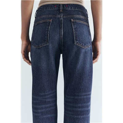 ZW COLLECTION STRAIGHT-LEG MID-RISE JEANS