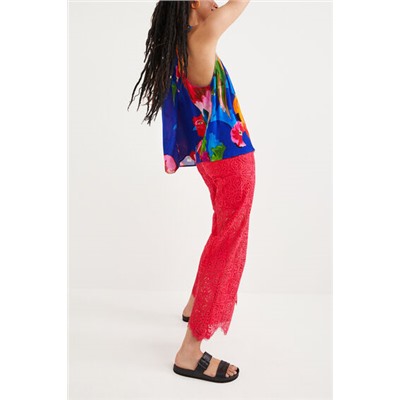 Blusa halter tropical