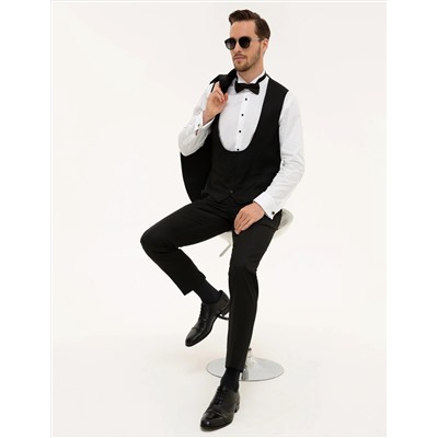 Siyah Ex.Slim Fit Smokin Damatlık